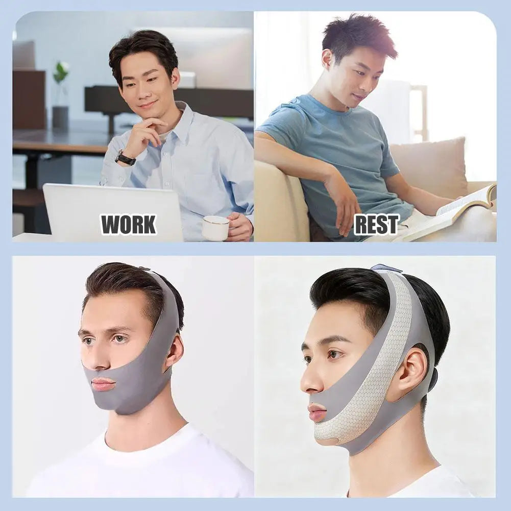 Face Sculpting Sleep Mask Breathable Elastic Lifting Tightening Mask Skin Care Slimming Strap Chin Up Mask Woman