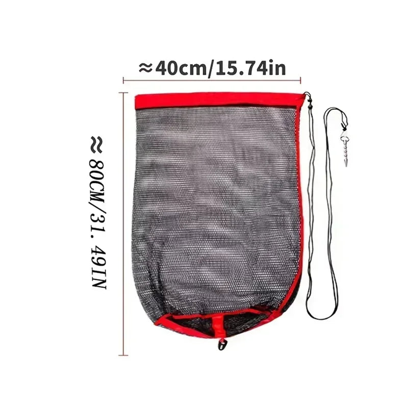 Collapsible Fishing Mesh Bag Thickening Live Fish Net w/Bundle Mouth For Fishing Net /Crayfish/Shrimp/Smelt/Eels Traps fishing