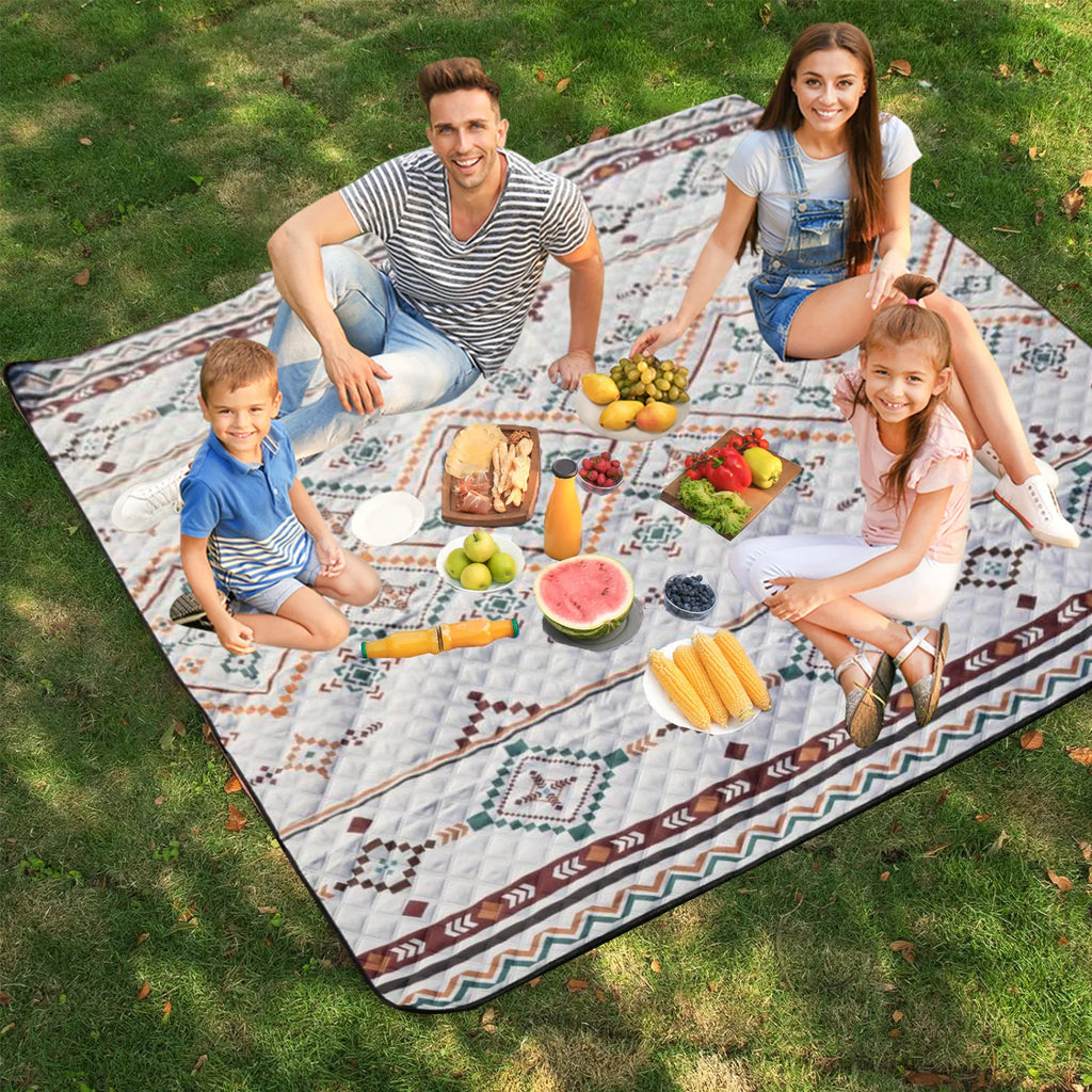 Waterproof Picnic Blanket, 200x200CM Large Beach Blanket Outdoor Picnic Mat, Beach Mat with Carrying Handle for Camping, Beach
