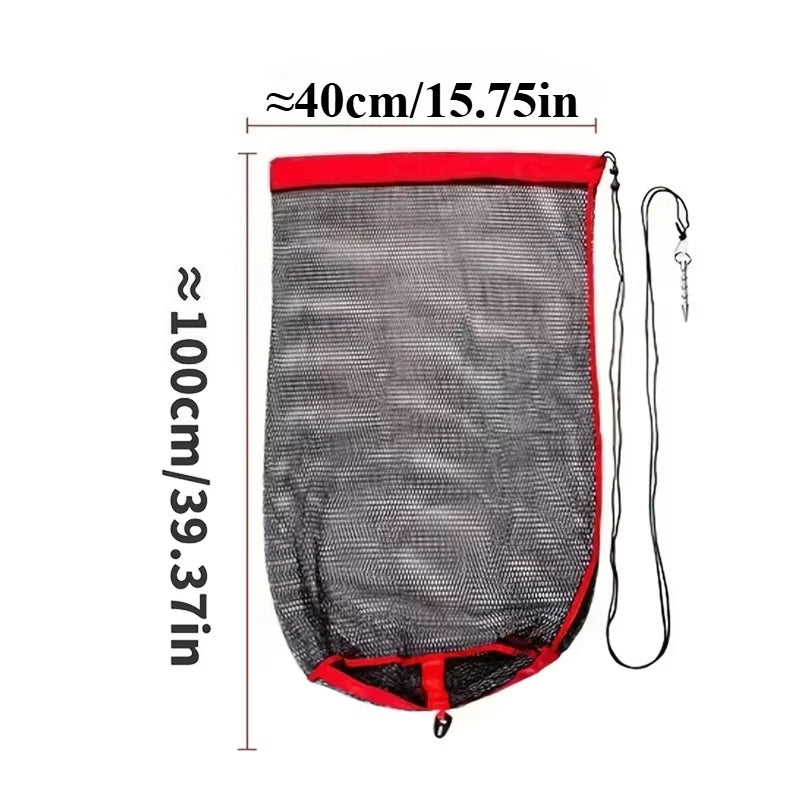 Collapsible Fishing Mesh Bag Thickening Live Fish Net w/Bundle Mouth For Fishing Net /Crayfish/Shrimp/Smelt/Eels Traps fishing