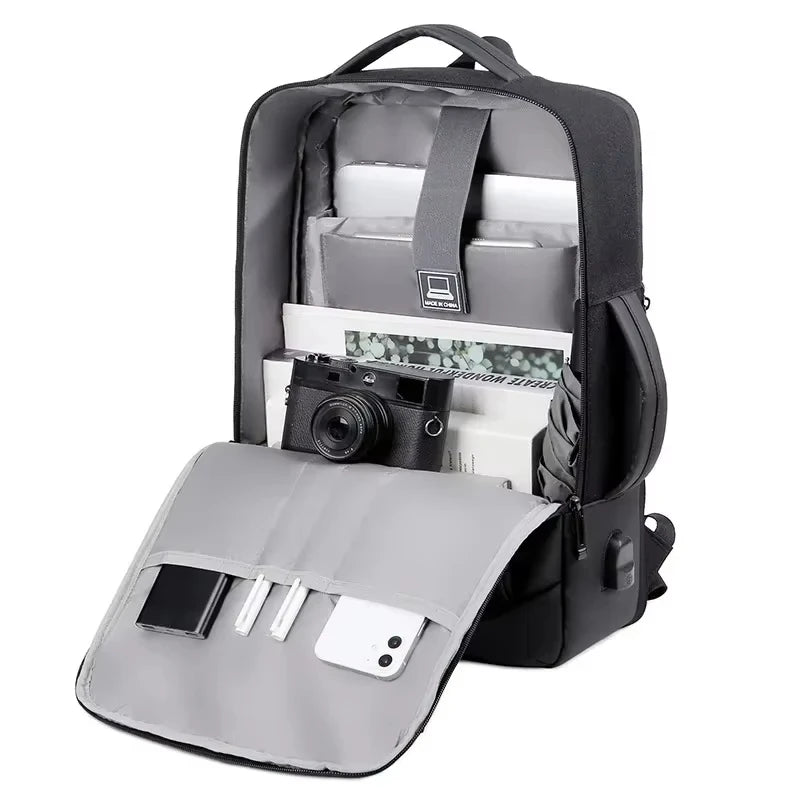 17 Inch Business Laptop Backpack Waterproof Notebook For Men School Book Bag Expandable Multifunction USB Charging Man Backpacks