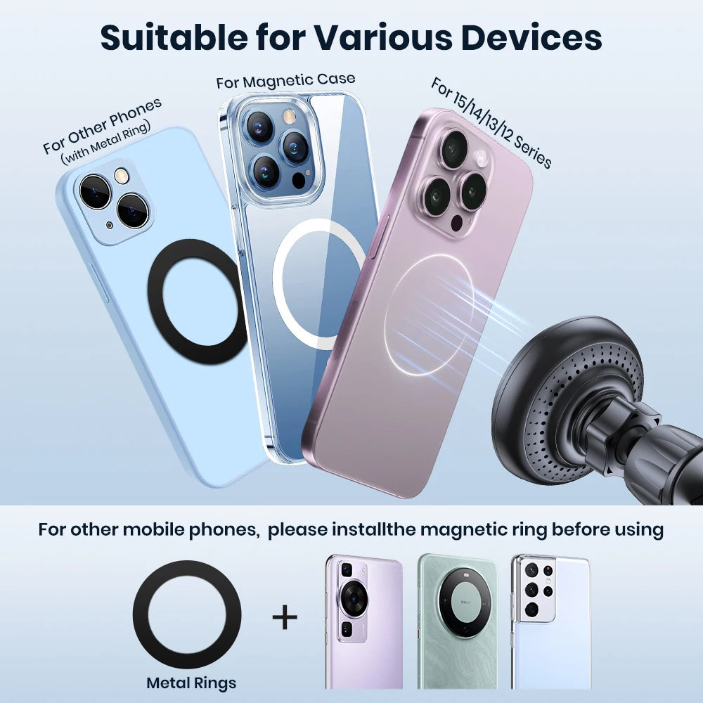TOPK for Magsafe Car Phone Holder Charger 15W Fast Wireless Magnetic Car Phone Mount for Air Vent for iPhone 16/15/14/13/12